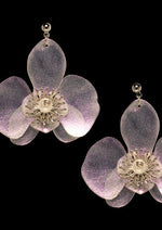 Lataa kuva Galleria-katseluun, Butterfly Orchid -nappikorvakorut  | Stardust, pink stardust
