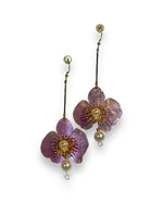 Lataa kuva Galleria-katseluun, Butterfly Orchid Pearl  -korvakorut | Roosa, rose stardust, pink stardust
