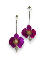 Lataa kuva Galleria-katseluun, Butterfly Orchid Pearl  -korvakorut | Roosa, rose stardust, pink stardust
