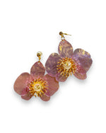 Lataa kuva Galleria-katseluun, Butterfly Orchid -nappikorvakorut  | Stardust, pink stardust
