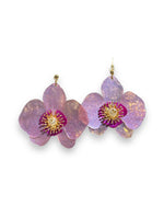 Lataa kuva Galleria-katseluun, Butterfly Orchid -nappikorvakorut  | Stardust, pink stardust
